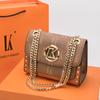 Niche Design, High-end Leather Small Bag, Women's New Trend, Retro Chain Crossbody Bag