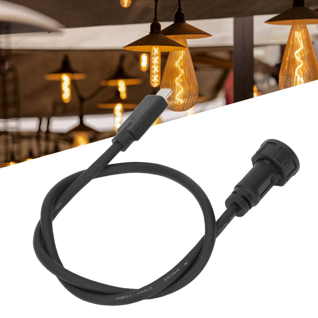 Type C Male To Male Cable 0.5m IP67 IP68 Water Proof Straight Plug USB C Extension Cable 30V 1.5A