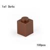100 шт./лот Детали MOC 3005 Кирпич 1x1 Совместимые фигурки Кирпичи DIY Сборные Строительные блоки Частица Детская Головоломка Игрушки для развития мозга Подарок