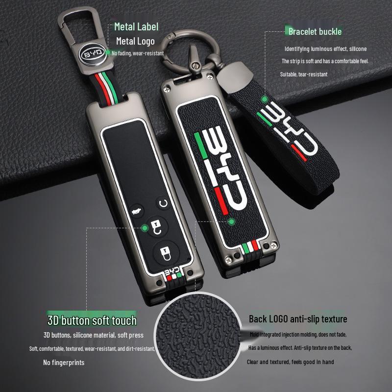 BYD G5/G Key Case: Luminous Protective Metal Shell for 2016-2018 Surui Remote Control
