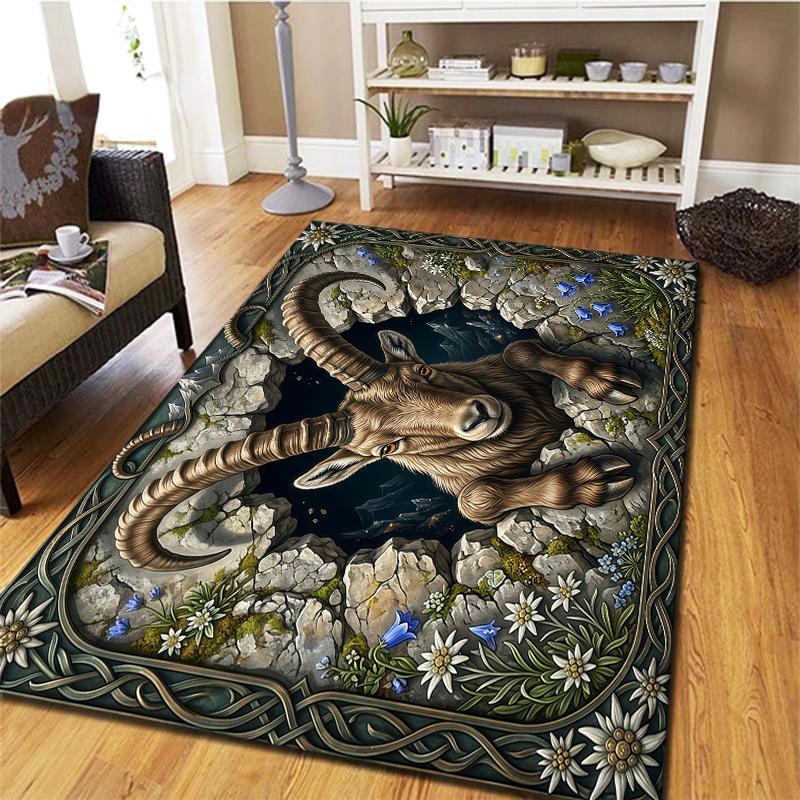 Animal drilling Kapibala Carpet Rug for Living Room Bedroom Home Sofa Decoration,Kids play Non-slip Floor Mat