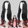 Nezuko Cosplay Wig Cosplay Curly Black Orange Gradient Wig Cosplay Heat Resistant Synthetic Wigs