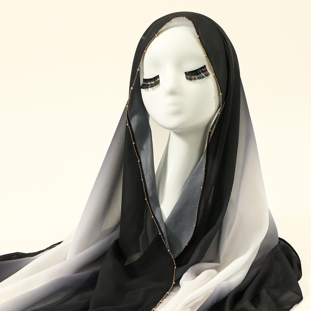 Золотая бусина Этнический стиль Шарф Бусины Цепочка Исламский Тюрбан Модный Платок Свадебный