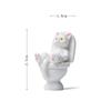 Creative Toilet Cat Figurines Interesting Kawaii Cartoon Cat Squatting On The Toilet Ornament Mini Miniature Desk Decoration