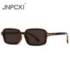  New Quality Rectangle Men Sunglasses Fashion Shades UV400 Retro Rivets Women Luxury Black Sun Glasses
