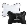 Car Seat Headrest Auto Logo Neck Pillow Car Accessories For Mercedes Benz W205 W177 W212 W213 W221 W220 W176 ML G63 E63 GT AMG