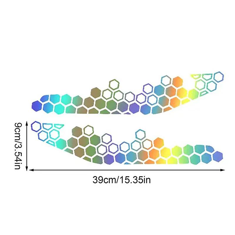 Наклейки в виде сот для мотоциклов, светоотражающие наклейки, многоцветные декоративные наклейки, украшения для бампера мотоцикла, аксессуары