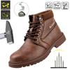 Wear-resisting Men Work Safety Boots Anti-smash Anti-puncture Work Sneakers Waterproof Boots Indestructible Protective Work Boot