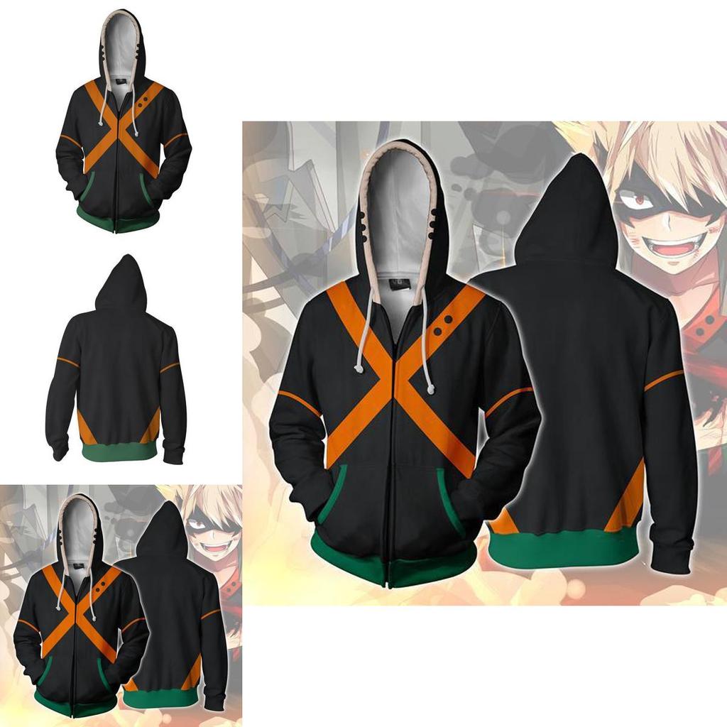 Уютный Свитер-Пальто Худи Куртка My Hero Academia Изуку Мидория Бакуго Кацуки