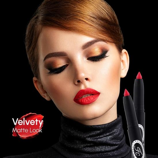 Помада Fashion Colour Glossip Non-Transfer | Стойкость 12 часов | Выдвижной карандаш для губ | Нанесение одним движением(Мягкий бордовый)