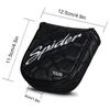 Чехол для головки паттера mytag Golf Mallet для TaylorMade Spider Tour с пяткой, чехол для головки клюшки с магнитом (Сильный магнит) (черный)