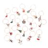 20Pcs Christmas Wine Glass Markers Holiday Drink Marker Charms for Wine Glasses
