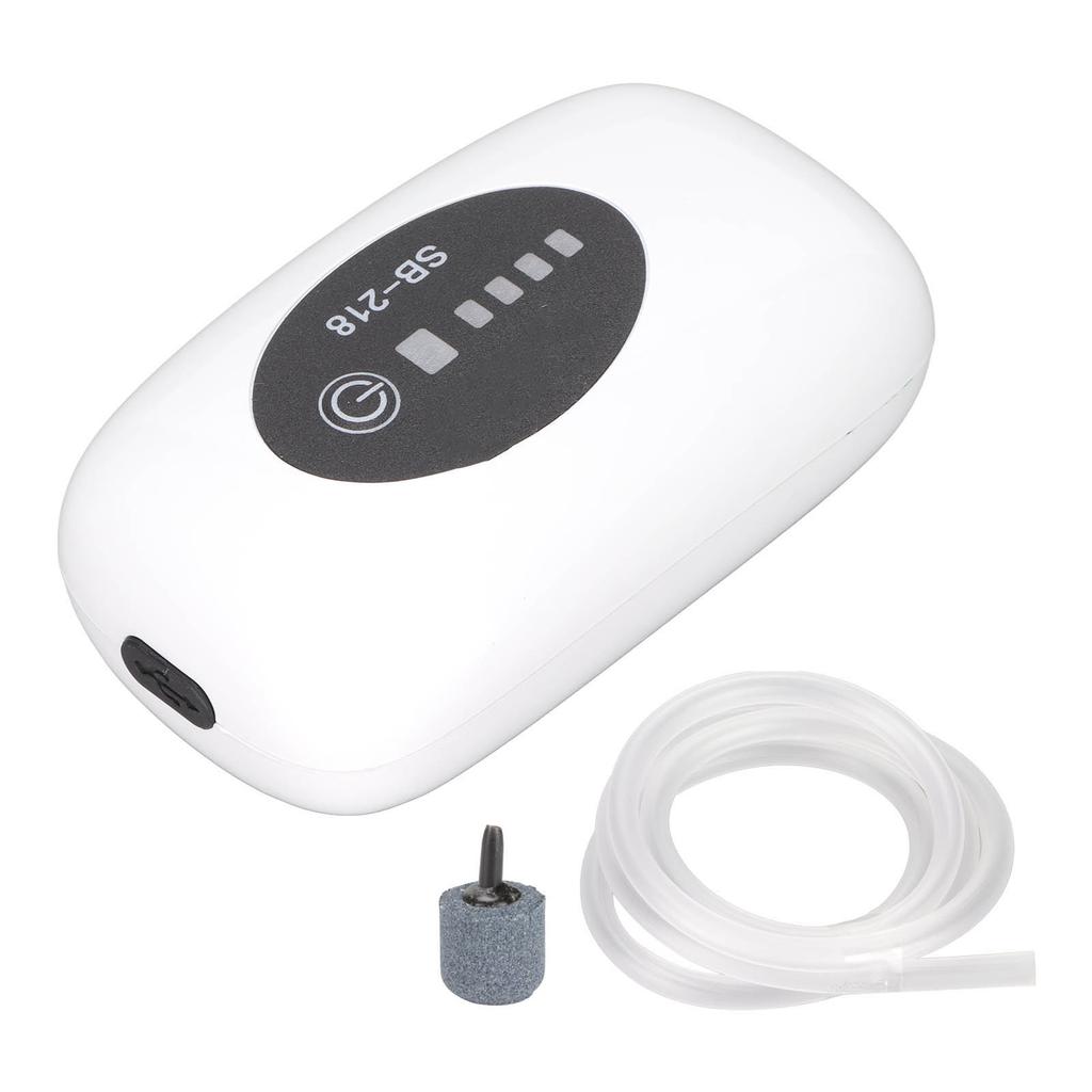 Воздушный насос для аквариума Портативный пылезащитный USB-порт Тихий аквариумный перезаряжаемый воздушный насос с двойным режимом