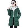 Winter Women Parkas Casual Hooded Jacket Autumn Warm Letter Print Long Female Coat Zipper Outerwear