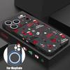 Чехол для телефона с рождественским узором для iPhone 17 Pro Max 16E Air 16 15 14 13 12 Pro Max 11 Магнитный для Magsafe Мягкий ТПУ Чехол с ремешком