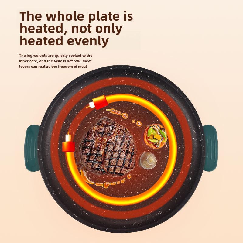 110V Multifunctional Electric Baking Pan: Non-Stick Mini Oven & Frying Pan for Convenient Home Cooking