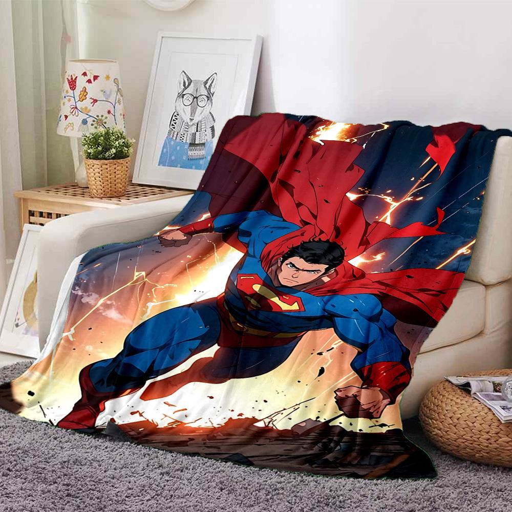 1pc Superman superhero Flannel Blanket Soft Warm Throw for Home, Office, Travel, All-Season Cozy Bedding Gift L1452