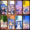 Чехол для телефона с аниме-девушкой L-Lucky S-Star Для Samsung S24,S21,S22,S23,S30,Ultra,S20,Plus,Fe,Lite,Note,10,9,5G Черный Мягкий Чехол