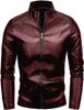 New Lambskin Biker Men's Burgundy Leather Fashionable Stylish Real Handmade Motorcycle Jacket