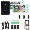 7in TFT Video Intercom 2Monitors 2.4G Wireless Door Phone Doorbell IR Night Vision Waterproof