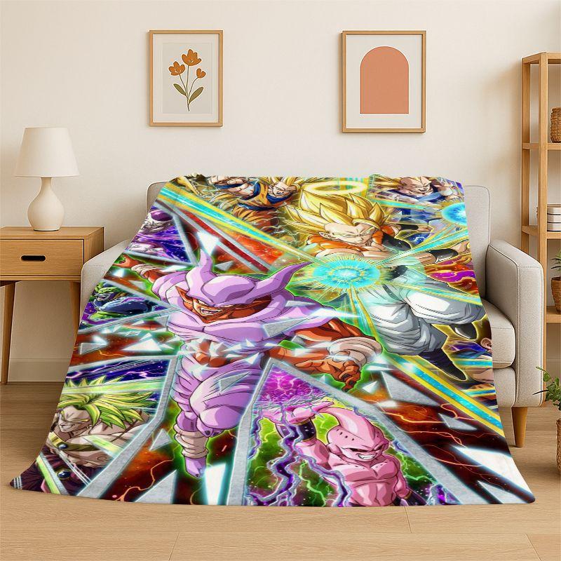 Ретро Аниме D-Dragon Ball Мультфильм Игра Мягкое Фланелевое Плед-Одеяло, Уютное Одеяло для Кровати, Дивана, Софы, Спальни, Гостиной, Путешествий, Ребенка
