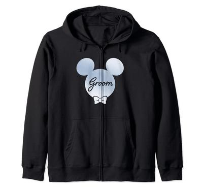 Disney Wedding Mickey Mouse Bow Tie Муж Жених Zip Parka