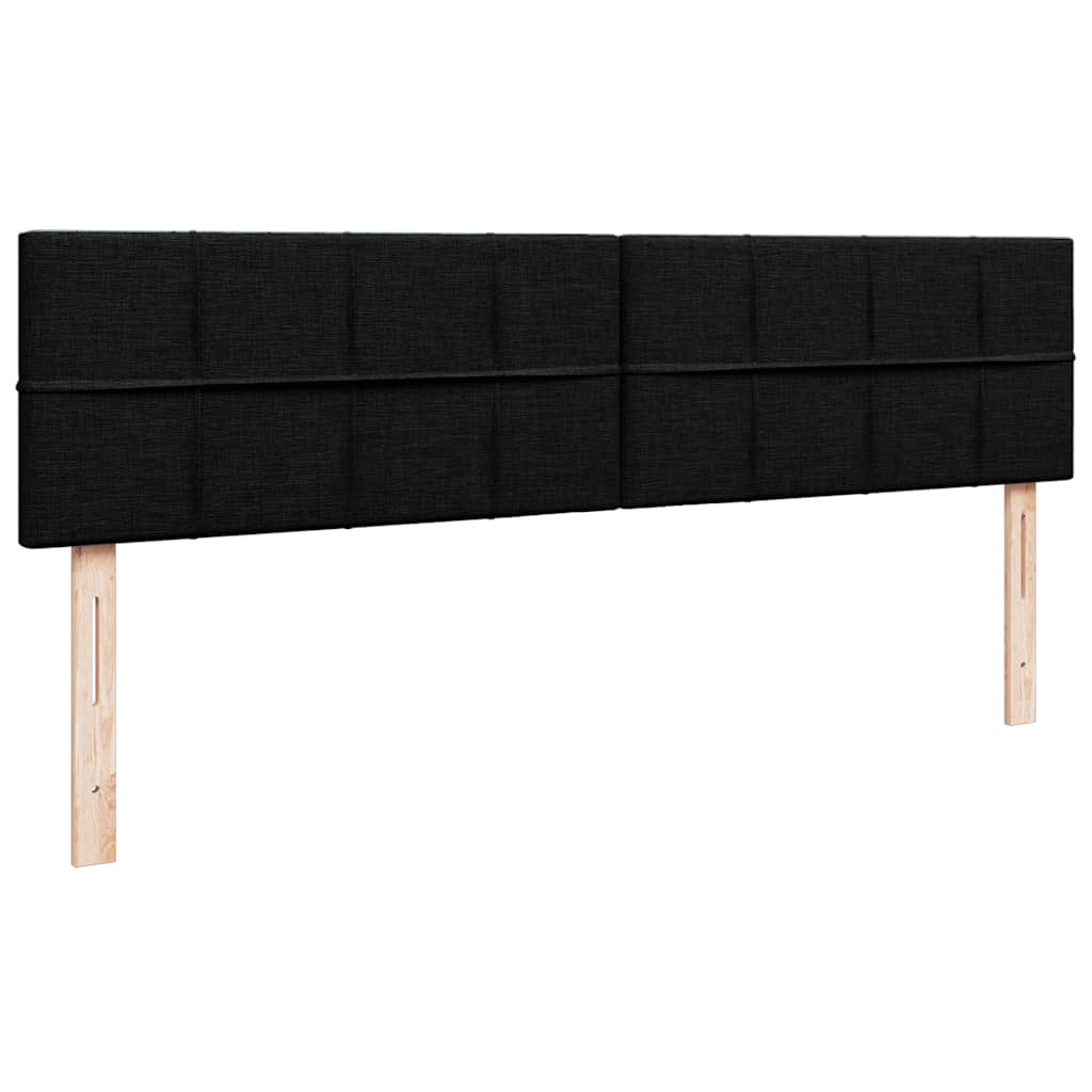 Ottoman Bed with Mattress Black 200x200 cm Fabric