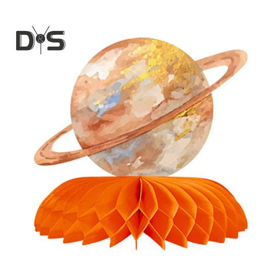 9 шт. Планета в форме сот, центральные украшения для стола в стиле космической солнечной системы, бумажные соты для дня рождения детей