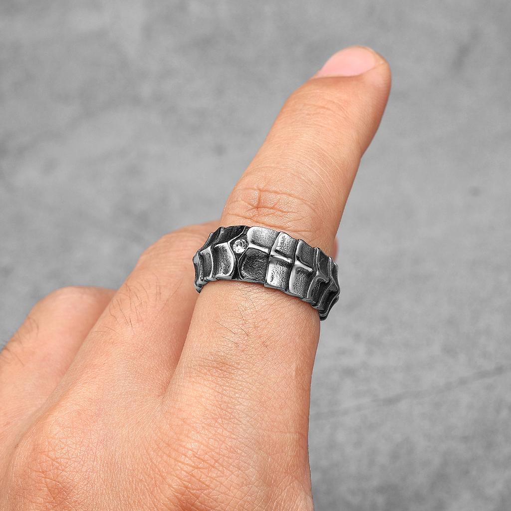 Кольца мужские из нержавеющей стали Eivil Dragon Scales Punk Trend для женщин Байкерская модная бижутерия Подарок на Хэллоуин
