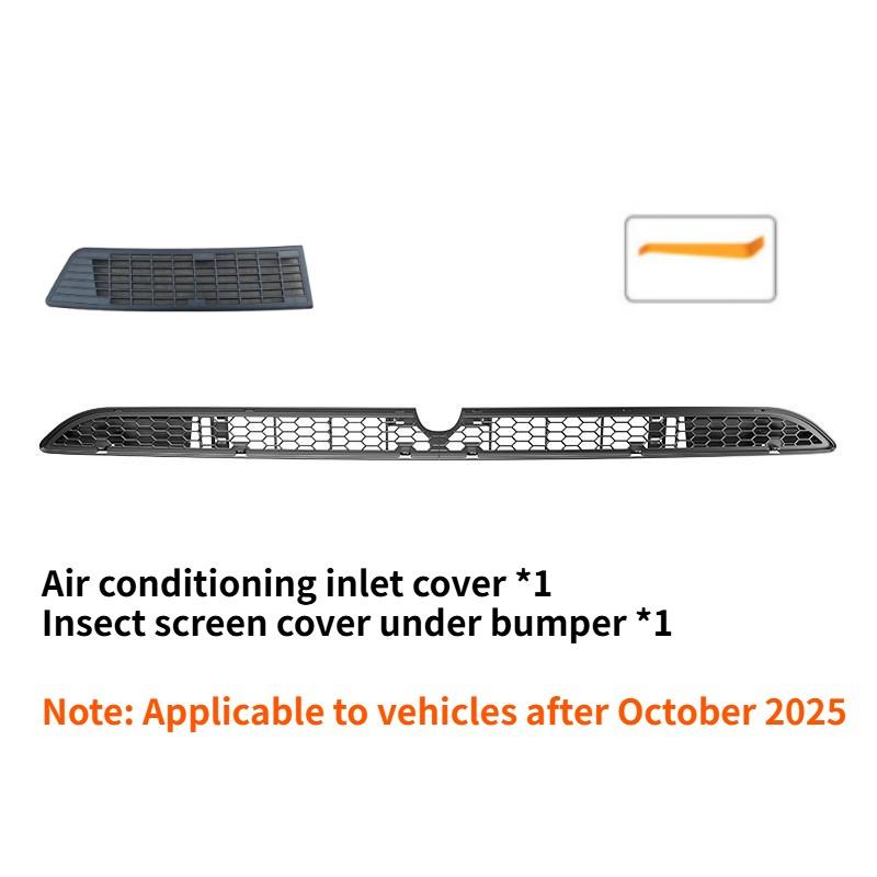For Tesla New Model 3 Highland 2026 Anti-Insect Net Radiator Mesh with Camera Cutout Design Lower Bumper Intake Grille Accessory