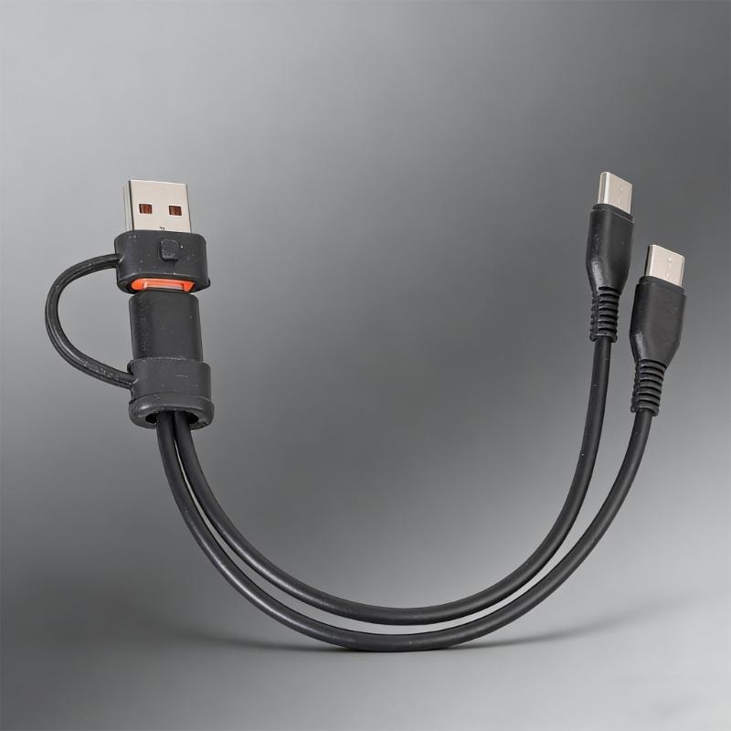 USB C разветвитель 1 в 2 выхода Зарядка USB C разветвитель данных Кабель-удлинитель Type C + USB адаптер для аксессуаров телефона и ноутбука