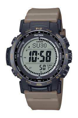 Casio PRO TREK Climber Line Радиоуправляемые часы на солнечной батарее PRW-35LD-5JF Темный койот Экологически чистые материалы Мужские