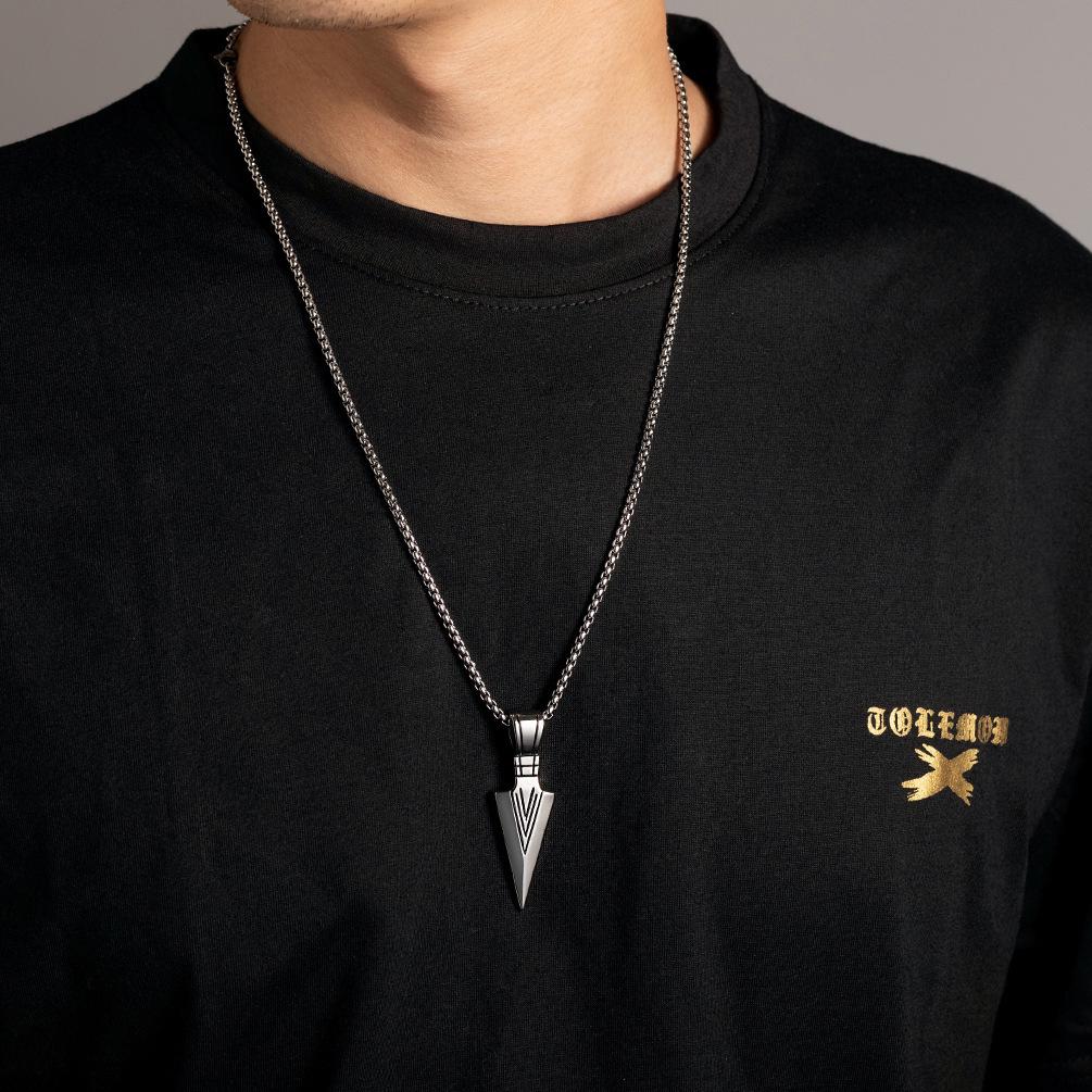 Модное мужское хип-хоп ожерелье из титановой стали - Стильный, универсальный и эмоциональный парный аксессуар.