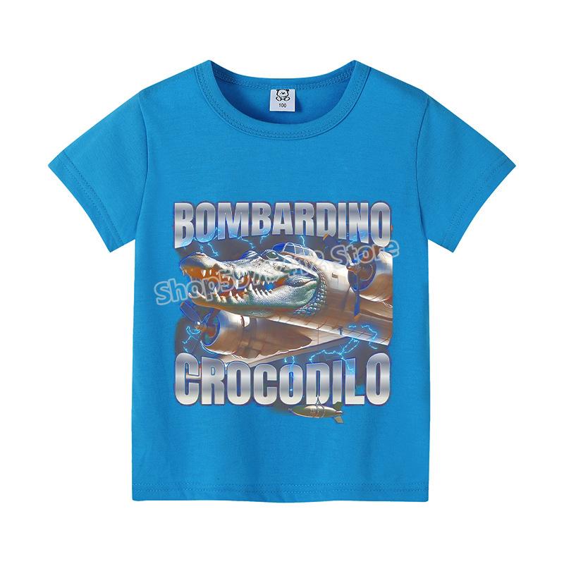 Итальянский маразм Цветная футболка Летняя с коротким рукавом Милая одежда для мальчиков Детский аниме-топ Мультяшная цифровая футболка Подарок