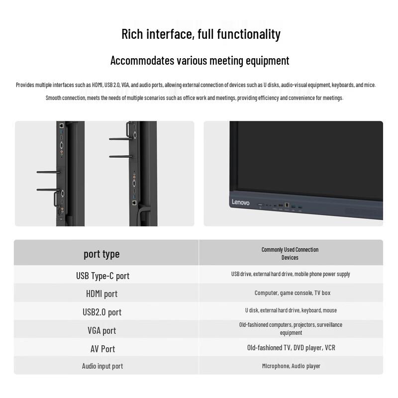 Lenovo T86SE 86-inch Interactive Meeting Flat Panel (CN version)