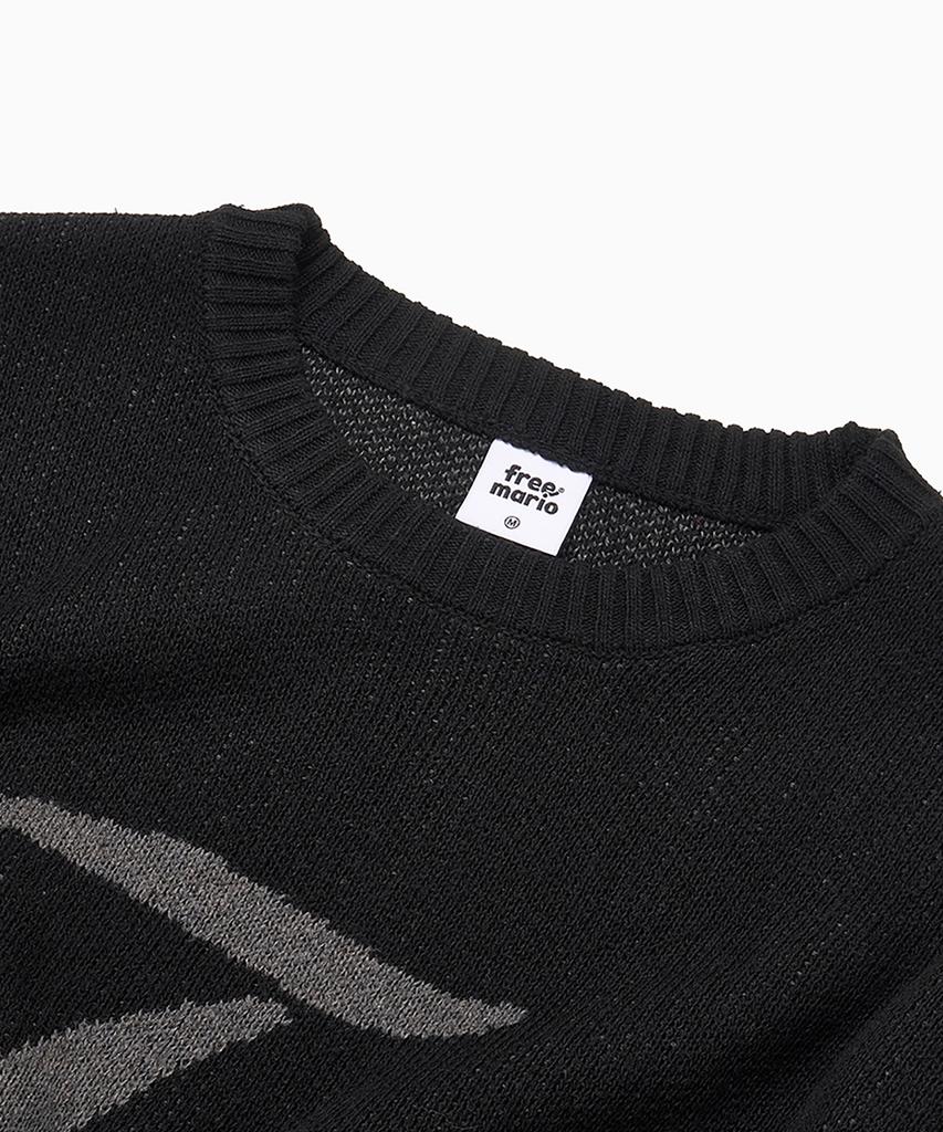 FREEMARIO F-Cross Jacquard Knit [Black]