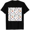 Halloween Patterns Candy and Skull T-shirt
