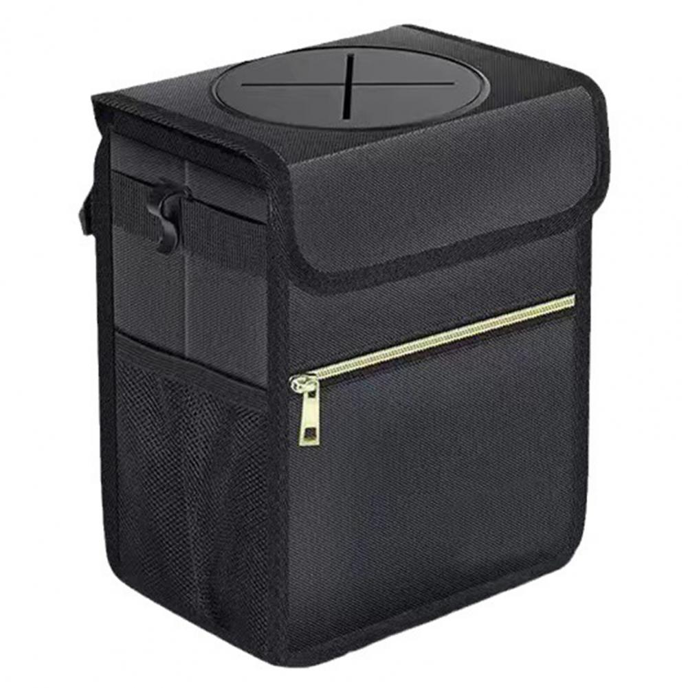 Waterproof Car Trash Can Bin Auto Car Accessories Organizer Garbage Dump For Trash Can Cars Storage Pockets Closeable Portable
