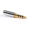1Pc 3.5mm 4 Pole Gold Plated Solder Audio Jack Plug Connector for Headphone