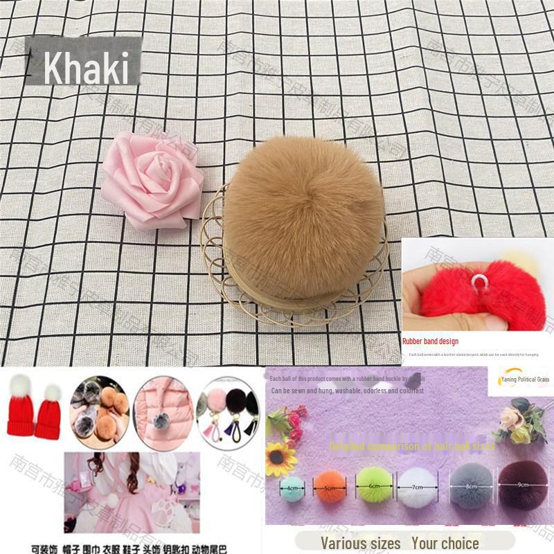 Помпоны из меха кролика Рекс для украшений, одежды, обуви, головных уборов, брелоков и сумок