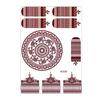 Red Henna Tattoo Kit, Waterproof Henna Tattoos Stickers, Temporary Tattoo Stickers for Women Wedding Party Festival Decorations