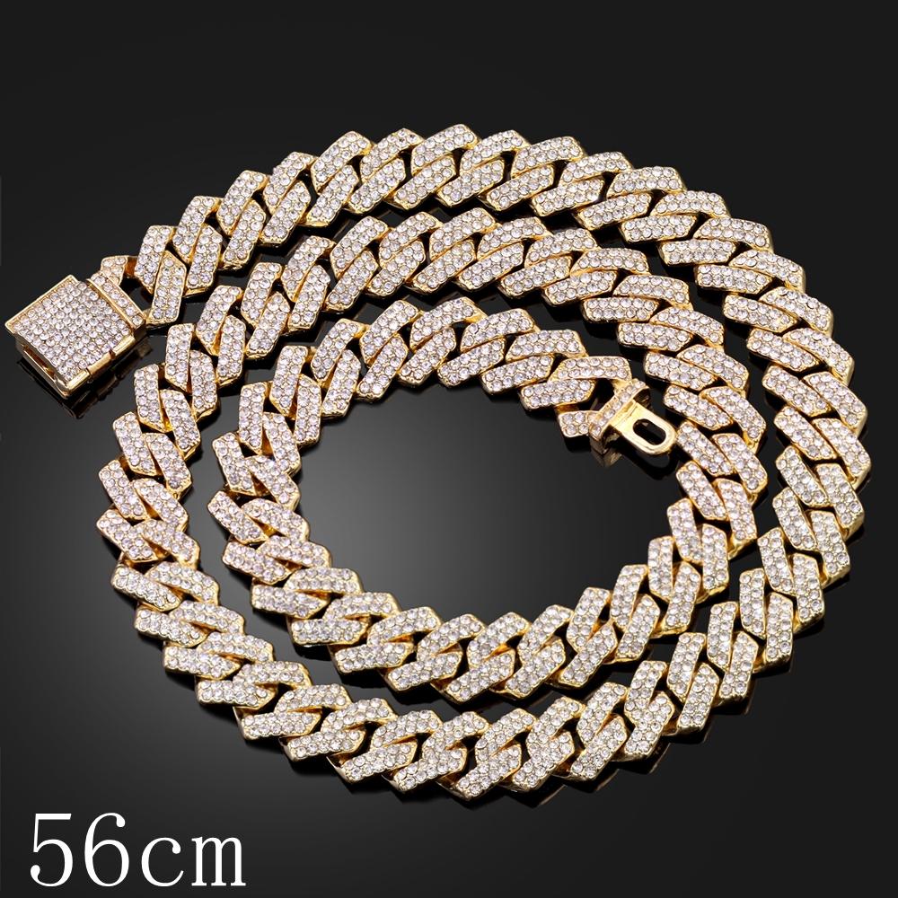 Мужской браслет-цепочка в стиле хип-хоп с кубинскими звеньями и наручными часами, блестящая цепочка со льдом, полный горный хрусталь, хрустальные браслеты, ювелирные изделия