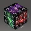 Головоломка 3x3 с дизайном периодической таблицы - образовательная задача по химическим элементам, звездное небо высокой четкости, многомерная головоломка