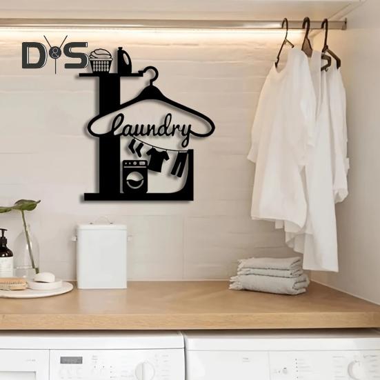 Знак прачечной, винтажный металлический настенный художественный знак, подвесное украшение на тему прачечной, украшение для двери прачечной, настенная полка