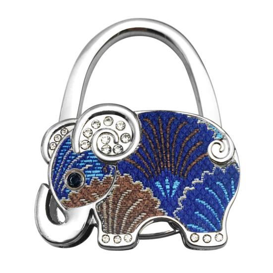 Elephant Handbag Hook Foldable Alloy Bag Hanger with Non-Slip Base Portable