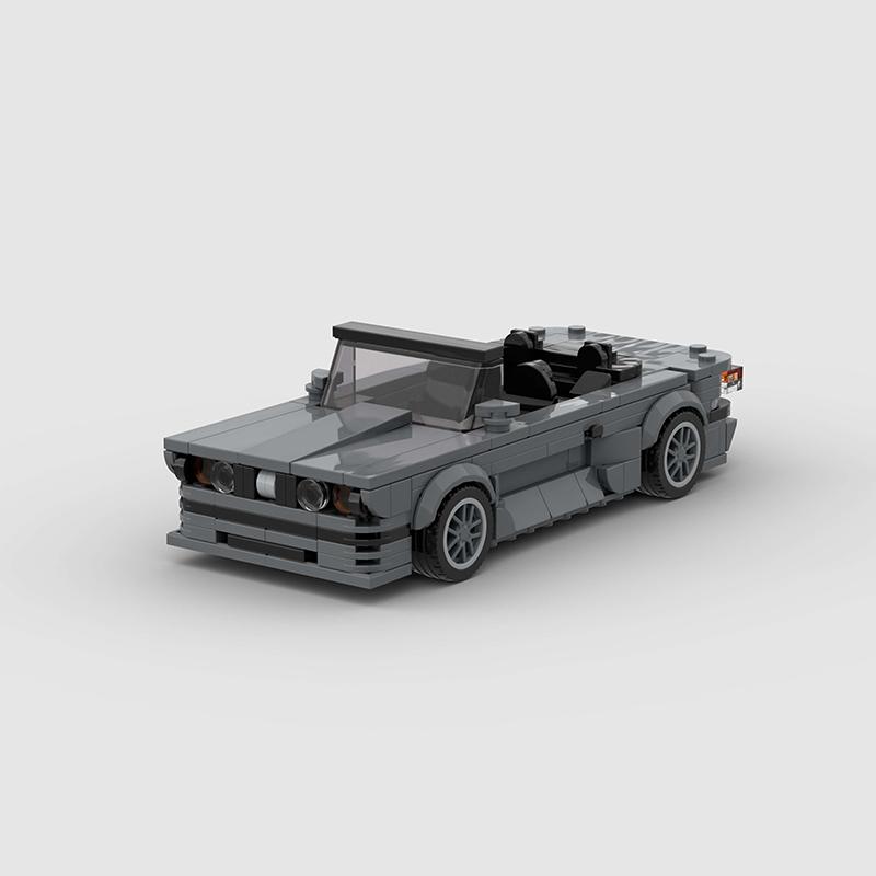 Открытый Городской Автомобиль для Гонки Кабриолет MOC M3 E30 Кабриолет Runabout Модель Автомобиля Строительные Блоки Кирпичи Детские Игрушки Подарок