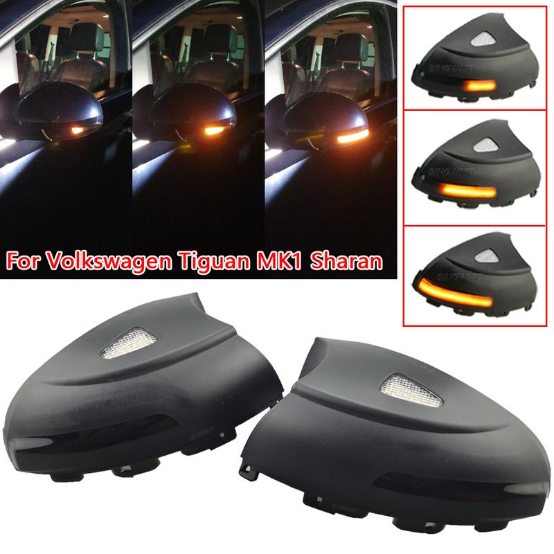 Side Mirror Turn Signal For VW Tiguan 2008-2016 Dynamic lights Car Rearview LED Repeater Light Lamp For VW Sharan 2012-2015