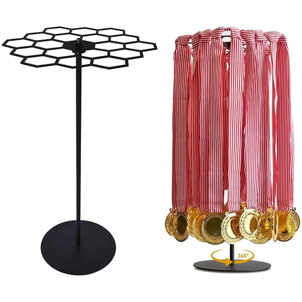 Rotating Medal Hanger Display Stand Metal Holder Rotating Medal Holder Medal Organizers Suitable for Home or Office