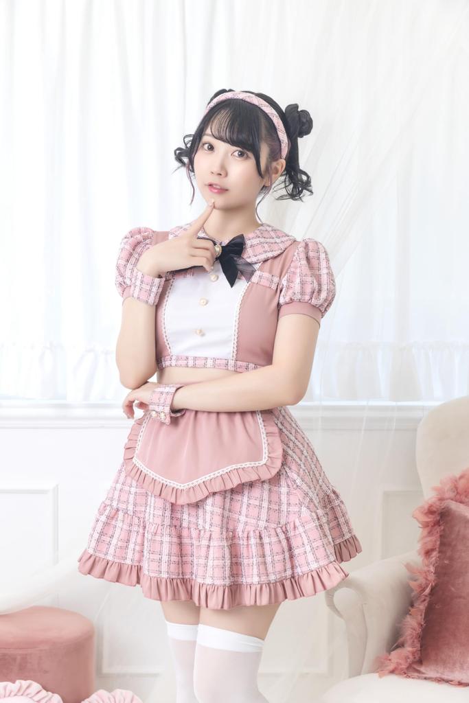 Lyrical Palette Косплей Хэллоуин Idol Твид Maid Розовый [Прозрачный камень] Женская