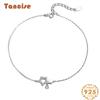 Tancise 925 Sterling Silver Zircon Bracelet Jewelry Geometric Bead Chain Link Bracelets Fashion Fine Wedding Gift for Girlfriend Women